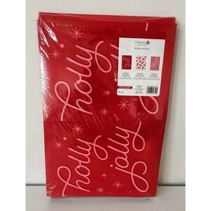 Celebrate It Christmas Gift Boxes Holly Jolly Foil 6 Pc Elegant New Sealed